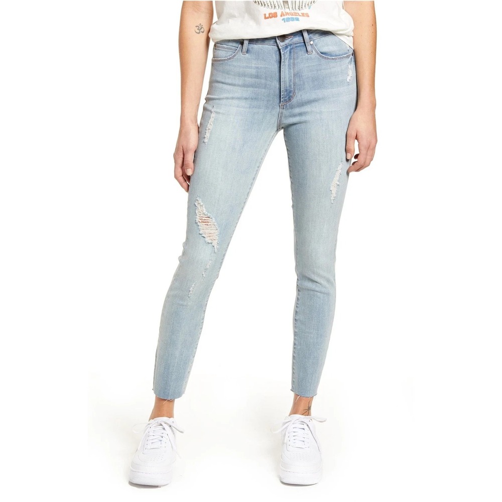 Articles of Society Carly‎ Skinny Jeans Cane Wash Women 30x28 Raw Hem Urban Y2K